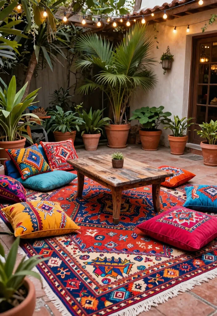 10 Best Rugs for Patio Decor That Wont Fade in the Sun 2. Bohemian Bliss 0
