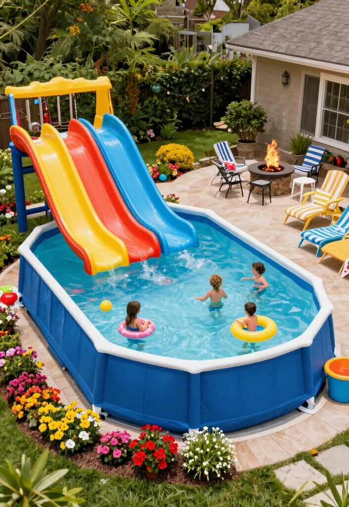 10 Luxury Above Ground Fiberglass Pool Ideas You Will Love 5. Family Fun Zone 0
