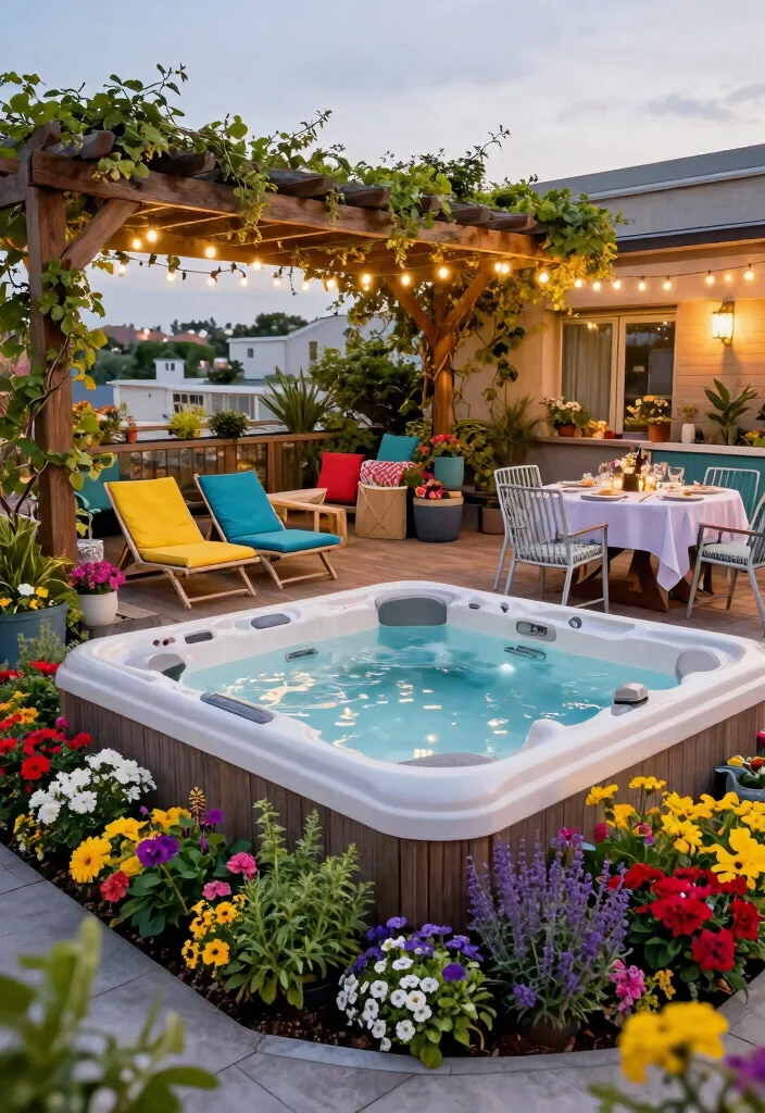 10 Luxury Roof Top Hot Tub Designs You Must See 3. Garden Party Hot Tub 0