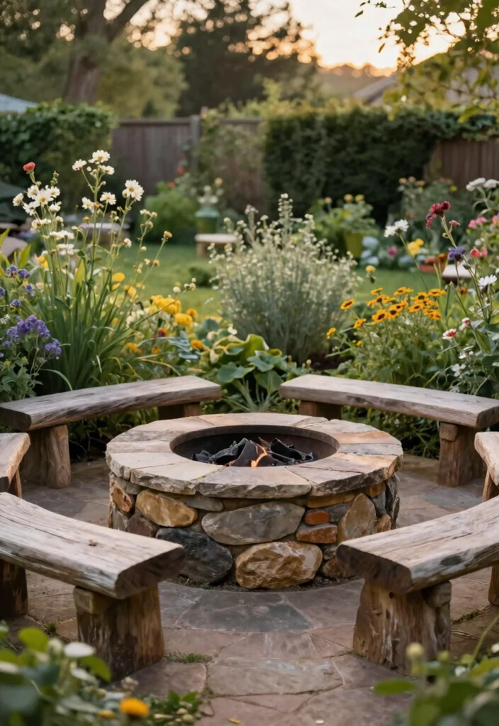 11 Authentic Boma Fire Pit Ideas for African Safari Vibes 1. Eco Friendly Stone Fire Pit 0