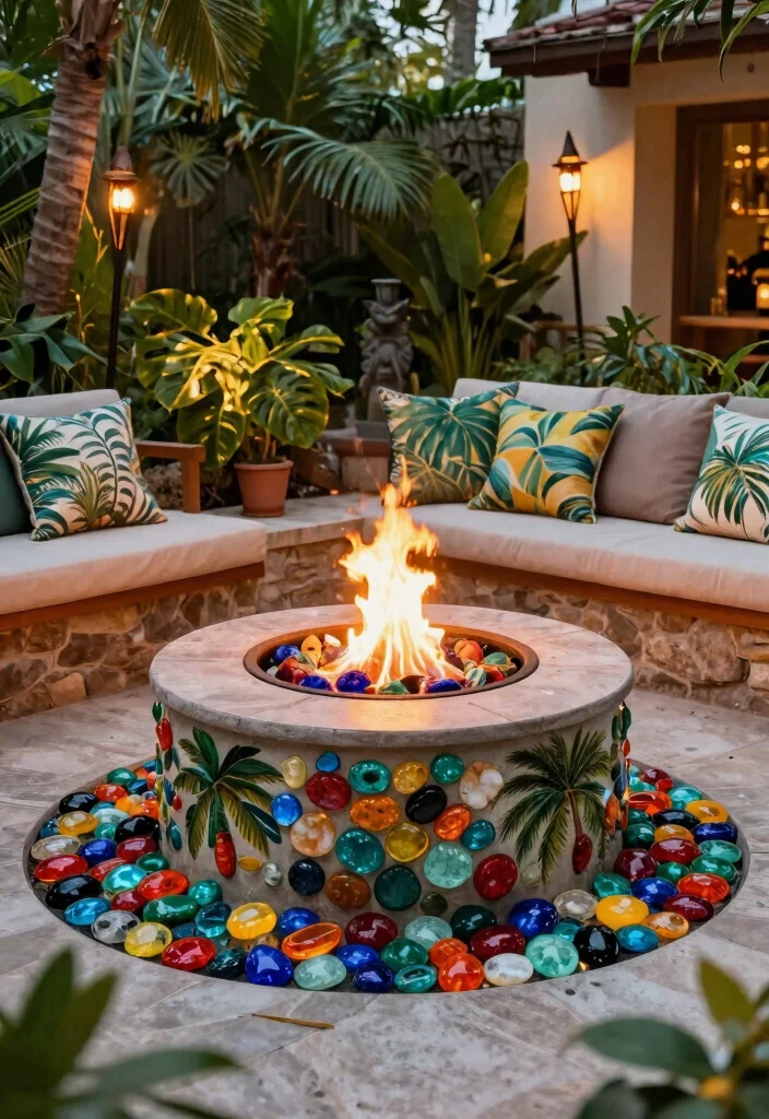 11 Beautiful Fire Pit Glass Stones Ideas Modern Glow 10. Themed Fire Pit Design 0