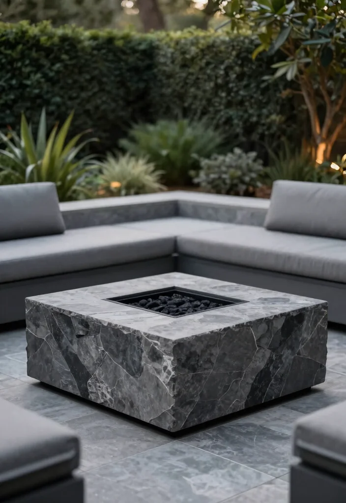 11 Beautiful Fire Pit Glass Stones Ideas Modern Glow 8. Monochromatic Stone Selection 0