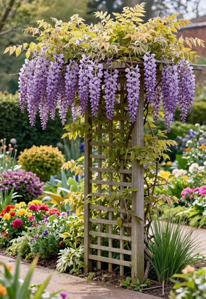 11 Beautiful Outdoor Lattice Planter Ideas for Climbing Vines 11. A Trellis Fence for Privacy 0