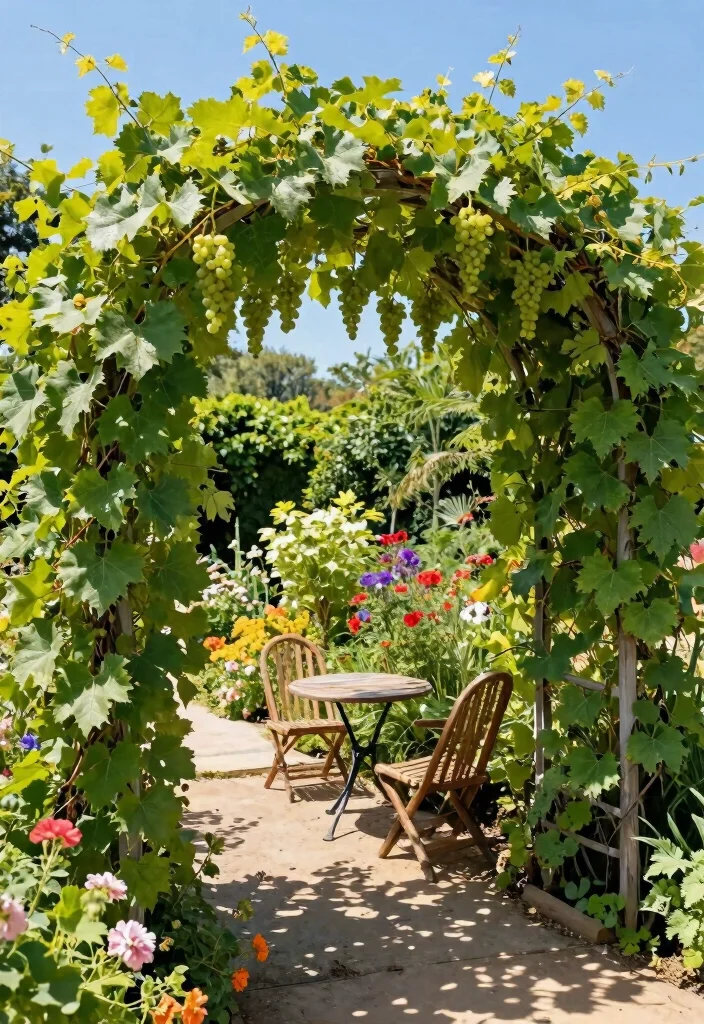 11 Beautiful Outdoor Lattice Planter Ideas for Climbing Vines 4. Trellis Archway for Climbing Grapes 0
