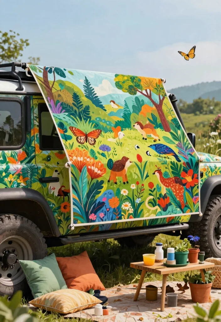 11 Best 4x4 Awning Concepts for Overlanding Adventures 5. The Canvas Art Awning 0