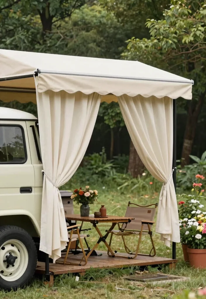 11 Best 4x4 Awning Concepts for Overlanding Adventures 6. The Curtain Style Awning 0