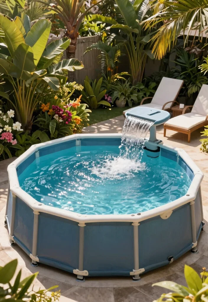 11 Best Above Ground Pool Heating Ideas to Extend Summer 4. Waterfall Heaters 0