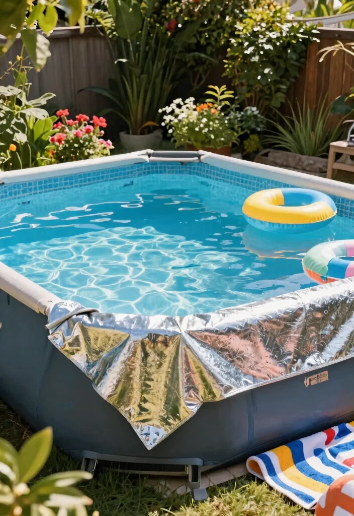 11 Best Above Ground Pool Heating Ideas to Extend Summer 5. Thermal Blankets 0