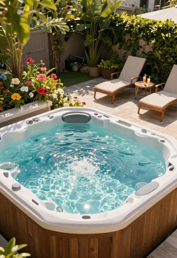 11 Best Above Ground Pool Heating Ideas to Extend Summer 6. Hot Tub Integration 0