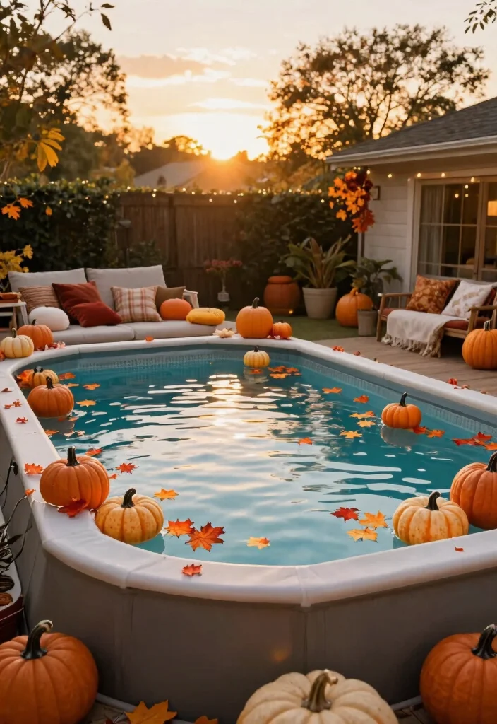 11 Clever Above Ground Pool Wrap Ideas Cheap Makeover 11. Seasonal Decor 0