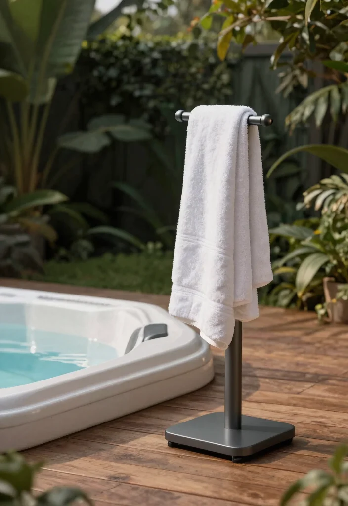 11 Clever Hot Tub Organization Ideas for Towels and Gear 10. Portable Towel Warmer 0