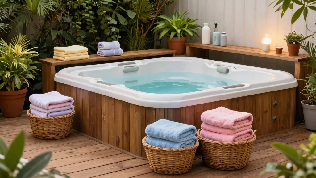 11 Clever Hot Tub Organization Ideas for Towels and Gear
