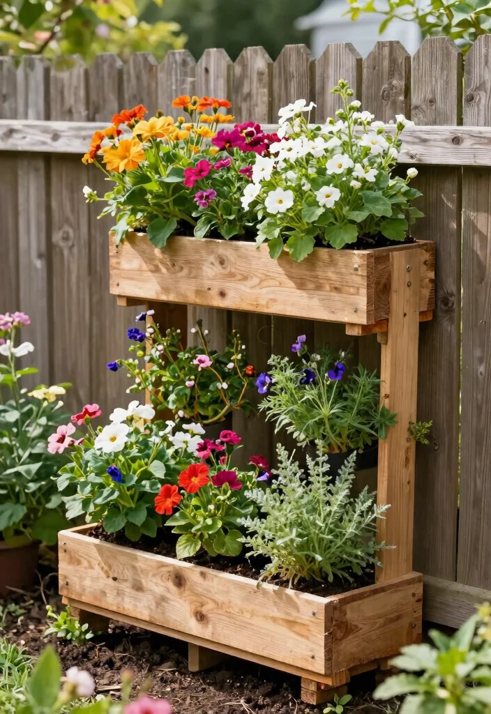 11 Clever Window Box Trellis Ideas for Climbing Flowers 6. Vertical Pallet Garden 0