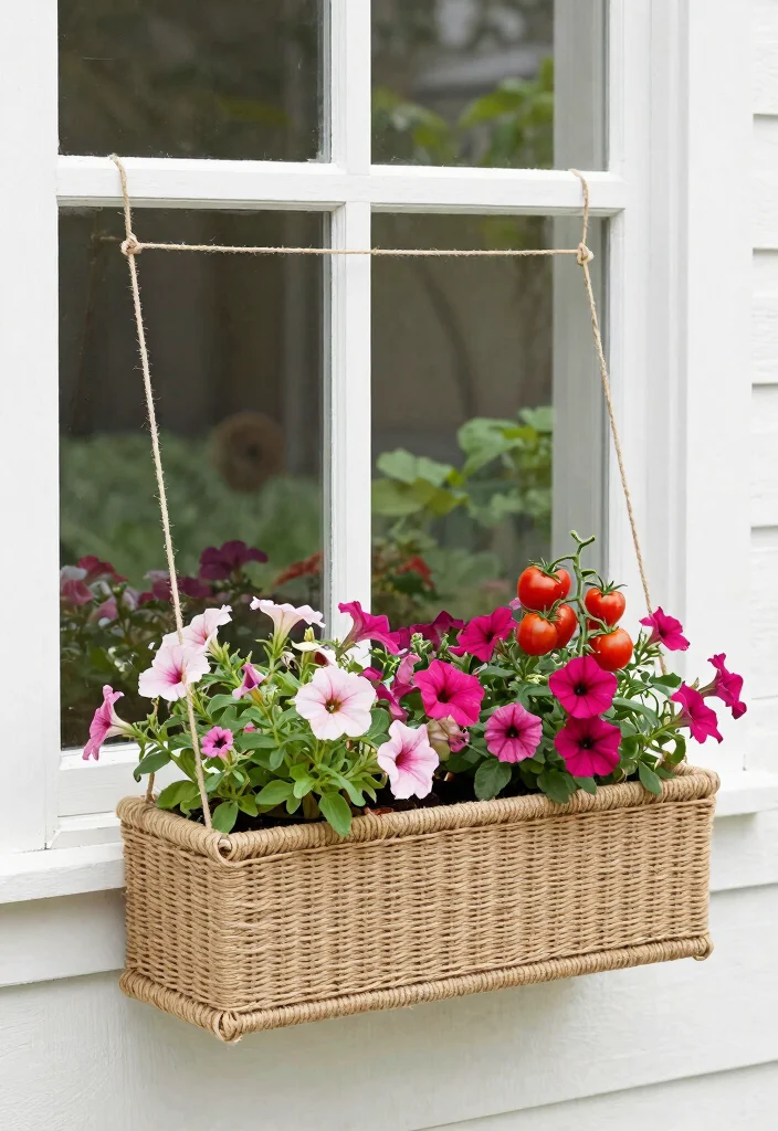 11 Clever Window Box Trellis Ideas for Climbing Flowers 9. Minimalist String Trellis 0
