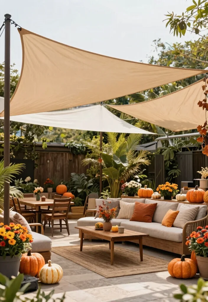 11 Contemporary Porch Awning Ideas Using Shade Sails to Transform Your Outdoor Living Space 8. Seasonal Adaptability 0