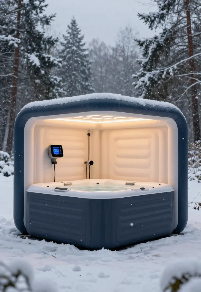 11 Genius Inflatable Hot Tub Shed Ideas for Winter Protection 10. Smart Technology Shed 0
