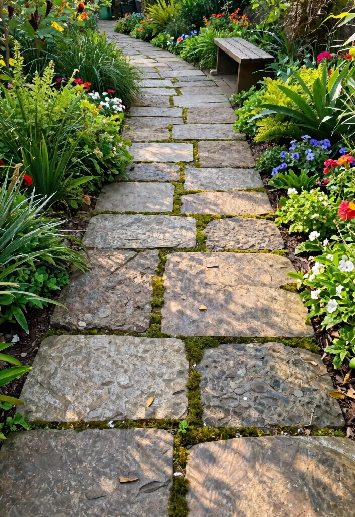 11 Lush Landscaping Ideas After Above Ground Pool Removal 6. Build a Natural Stone Pathway 0