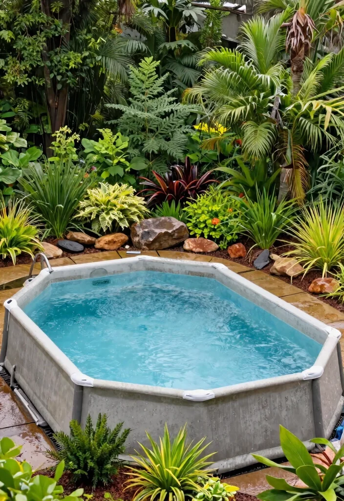 11 Modern Above Ground Concrete Pool Ideas Built to Last 4. Eco Friendly Landscaping for Your Pool 0