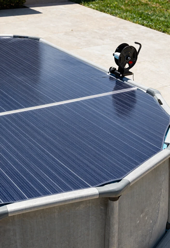 11 Modern Above Ground Concrete Pool Ideas Built to Last 8. Sustainable Pool Covers for Energy Efficiency 0