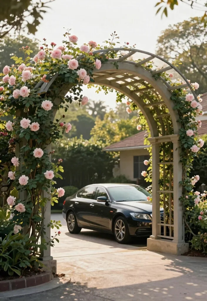 11 Practical Driveway Awning Ideas to Protect Your Car 8. Archway Awnings 0