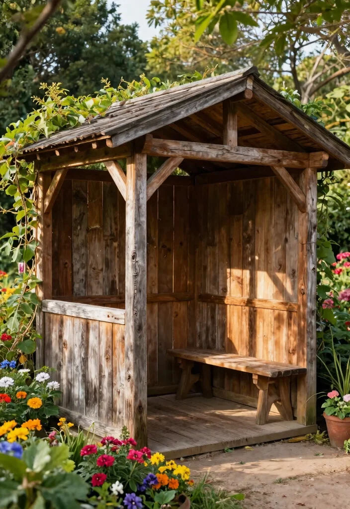 11 Practical Gazebo Carport Ideas to Protect Your Vehicle 1. Rustic Wooden Gazebo Carport 0