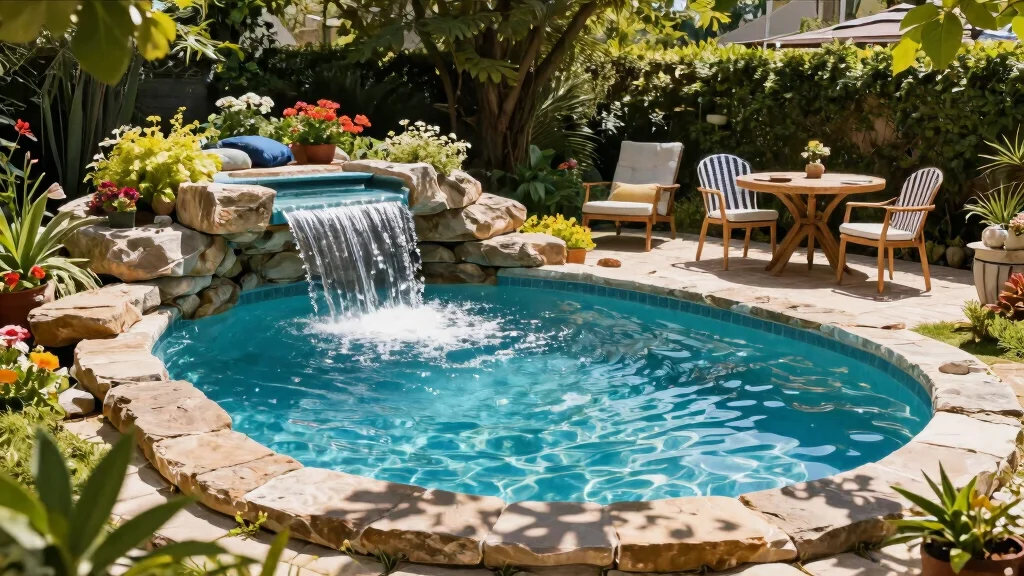 11 Relaxing Above Ground Pool Waterfall Ideas for Your Backyard Oasis