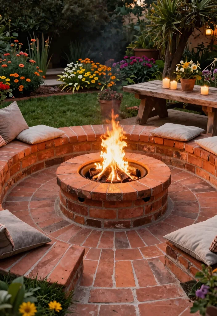 11 Safe Fire Pit Border Ideas Stone and Gravel 9. Terracotta Borders for a Mediterranean Feel 0