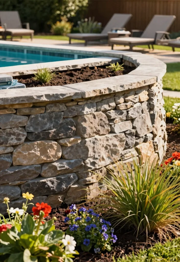 11 Smart Above Ground Pool Leveling Ideas Easy DIY Fix 4. Incorporate Retaining Walls 0