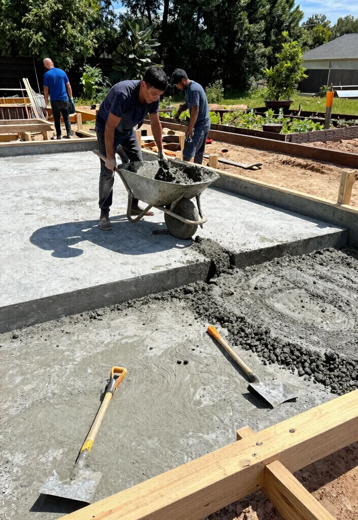 11 Smart Above Ground Pool Leveling Ideas Easy DIY Fix 5. Use a Concrete Slab 0