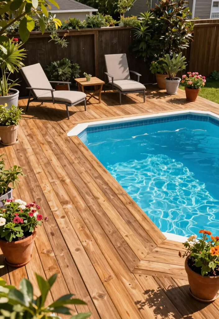 11 Smart Above Ground Pool Leveling Ideas Easy DIY Fix 7. Wooden Decks as a Leveling Solution 0