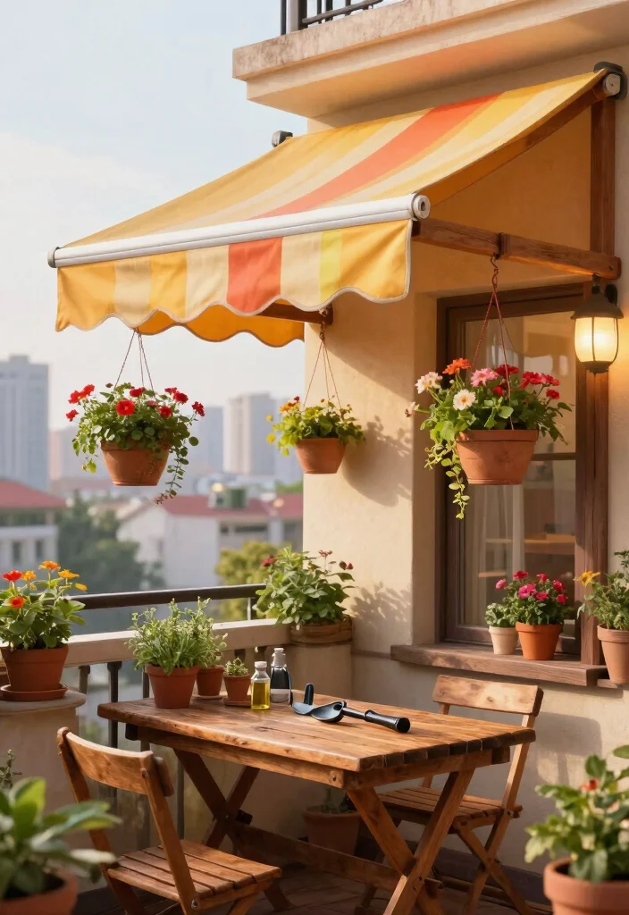 11 Smart Awning Ideas for Balcony Shade Solutions Apartments 3. DIY Awnings Personalize Your Space 0