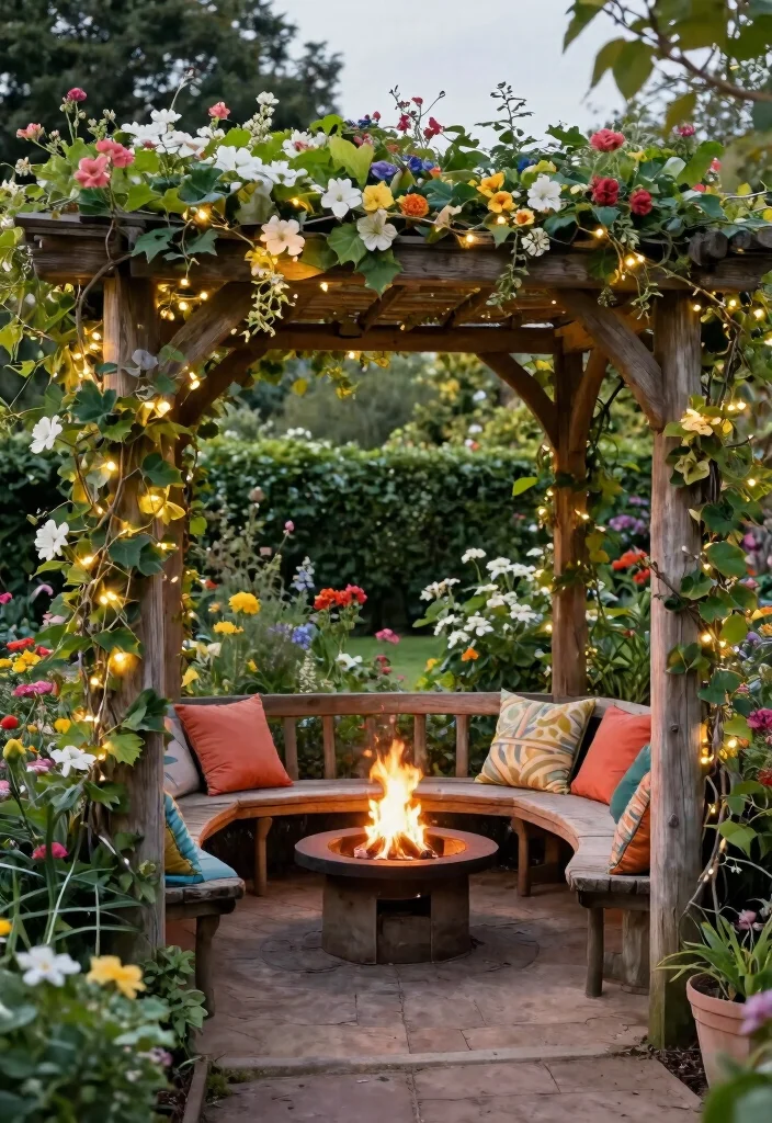 11 Smart Fire Pit Privacy Ideas for Your Cozy Secret Garden 4. Decorative Garden Arbors 0