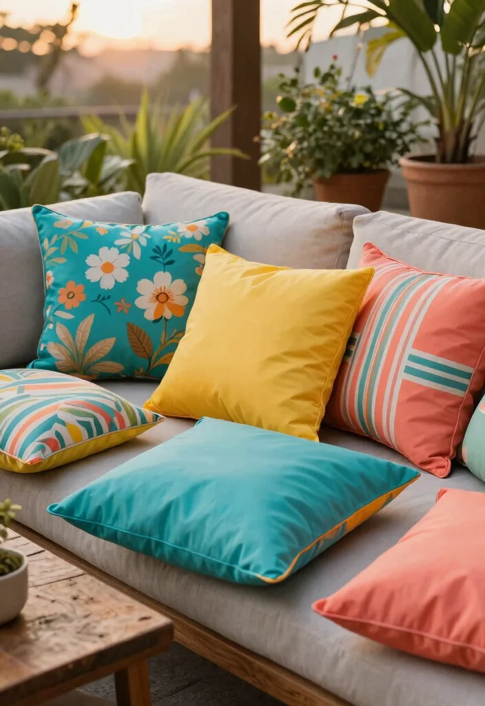 11 Smart Waterproof Patio Decor Inspiration Weatherproof 1. Colorful Waterproof Cushions 0