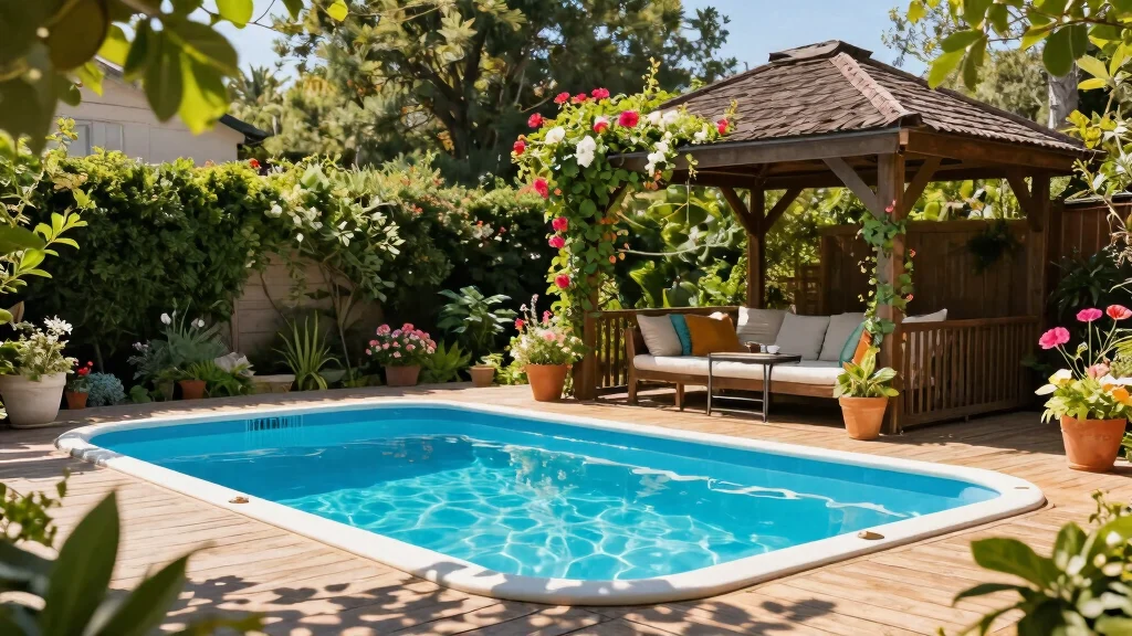 11 Stunning Above Ground Pool Deck Ideas with Gazebo