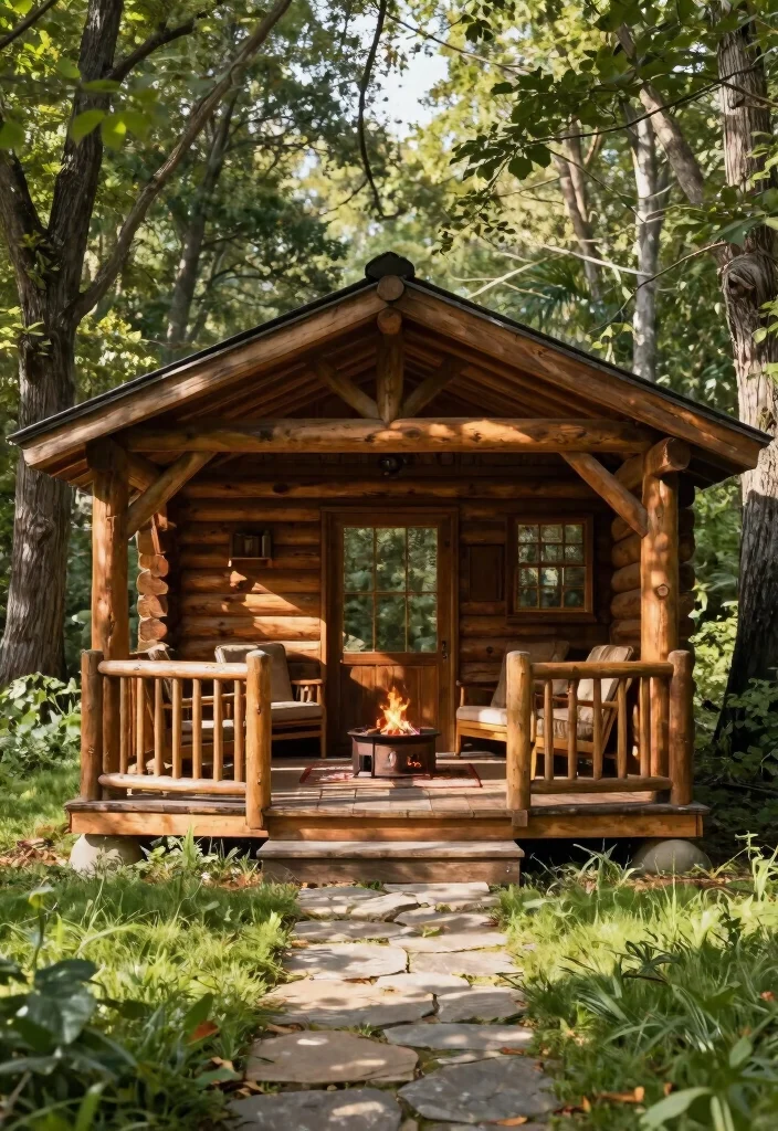 11 Sturdy Timber Gazebo Ideas Heavy Duty Builds 2. Rustic Log Cabin Gazebo 0