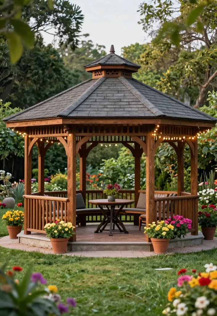 11 Sturdy Timber Gazebo Ideas Heavy Duty Builds 4. Hexagonal Timber Gazebo 0