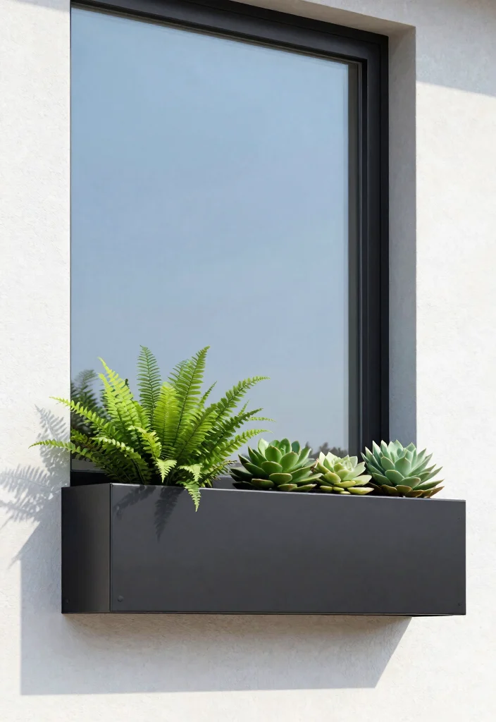 11 Timeless Iron Window Box Ideas for Classic Architecture 3. Minimalistic Iron Designs 0