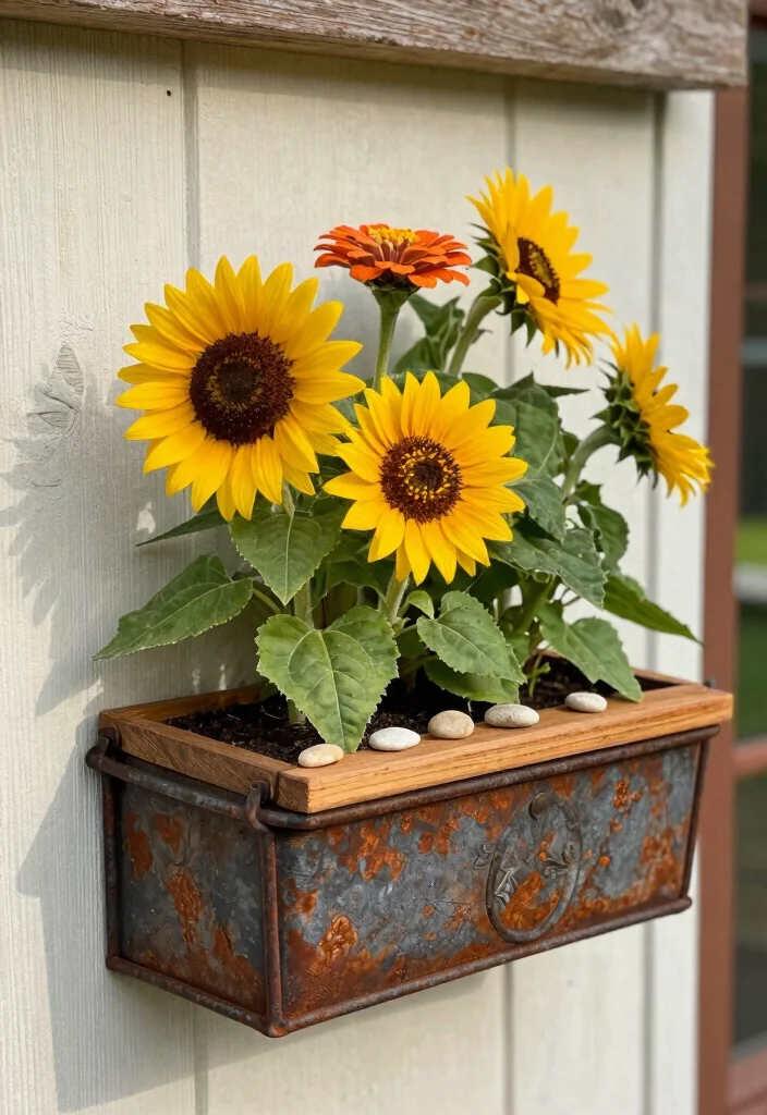 11 Timeless Iron Window Box Ideas for Classic Architecture 5. Rustic Iron with Wooden Accents 0