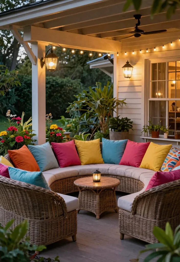 11 Timeless Wicker Patio Decor Ideas for Front Porches 5. Create a Wicker Lounge Space 0