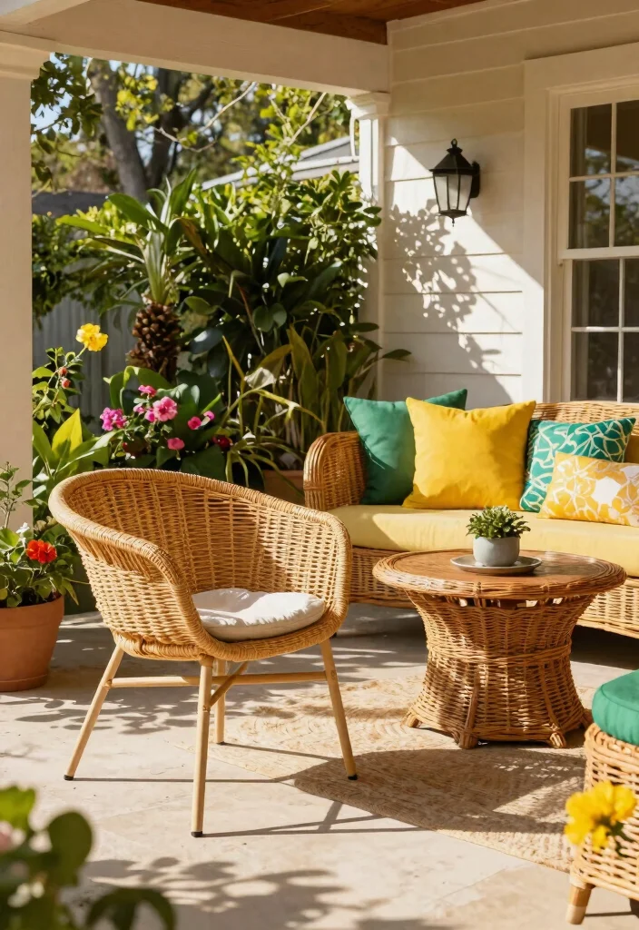 11 Timeless Wicker Patio Decor Ideas for Front Porches 8. Mix and Match Wicker Styles 0