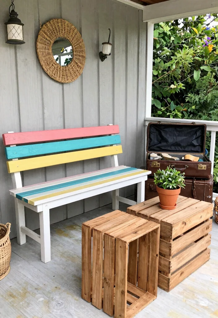 11 Trendy Coffee Shop Patio Design Ideas for Your Backyard 4. Upcycled Furniture 0