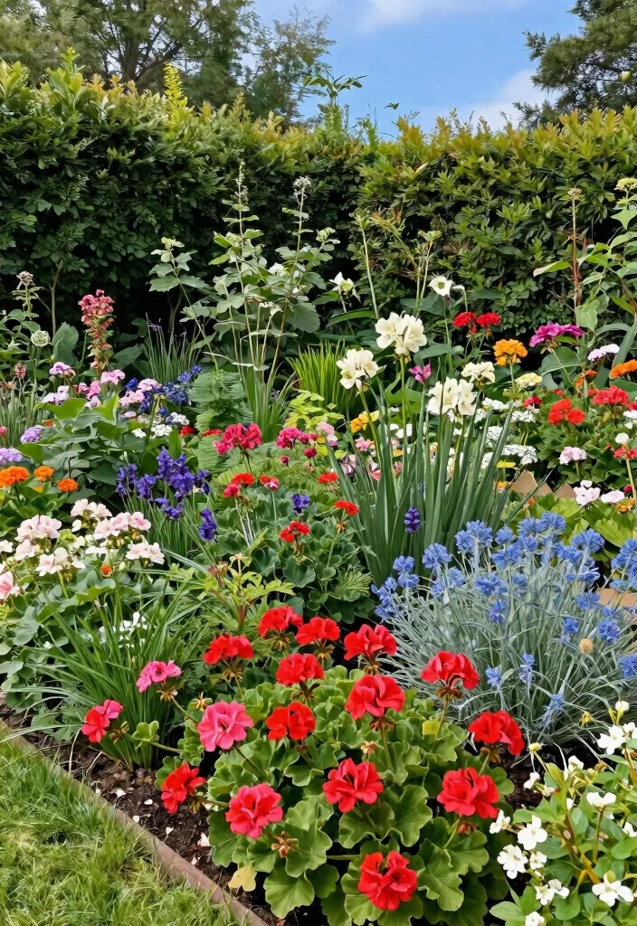 11 Vibrant Outdoor Geranium Planter Ideas for Summer 11. Seasonal Rotations of Geraniums 0