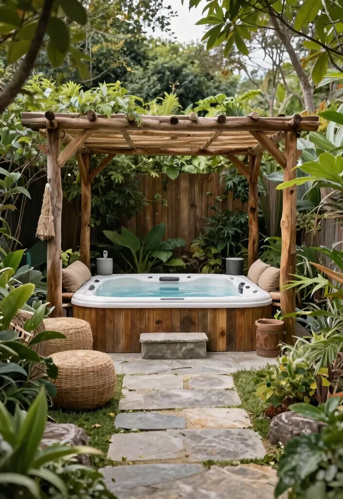 13 Beautiful Enclosed Hot Tub Ideas for Your Outdoor Rooms 8 13 Beautiful Enclosed Hot Tub Ideas for Your Outdoor Rooms 8. Nature Inspired Retreat 0