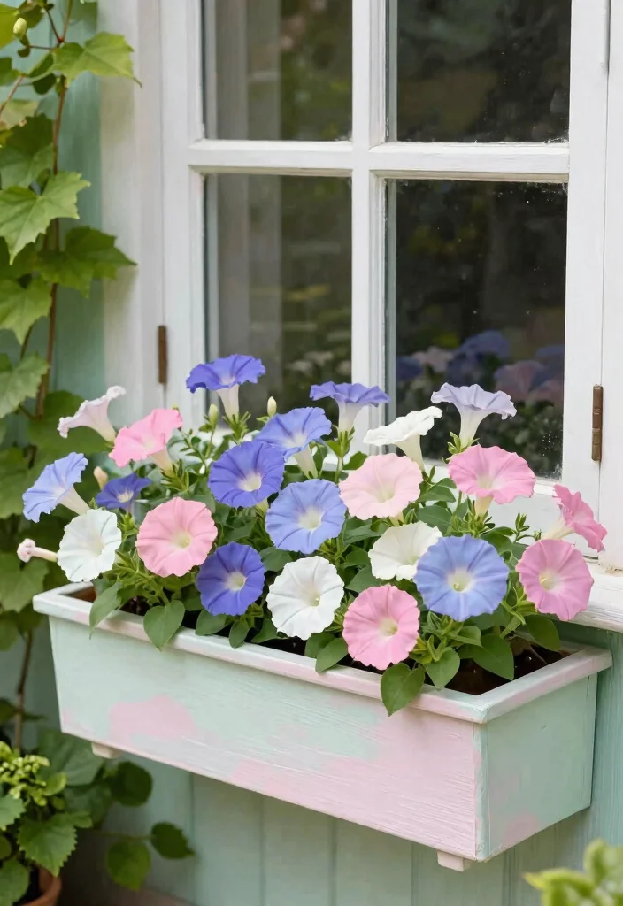 13 Beautiful Morning Glory Window Box Ideas Fast Growing 11. Themed Color Schemes 0