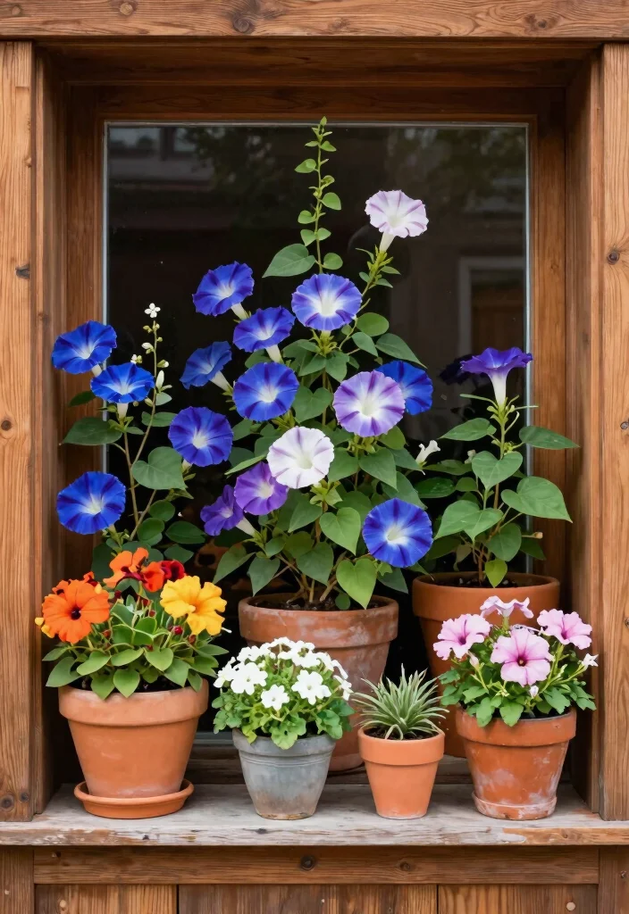 13 Beautiful Morning Glory Window Box Ideas Fast Growing 12. Container Combinations 0