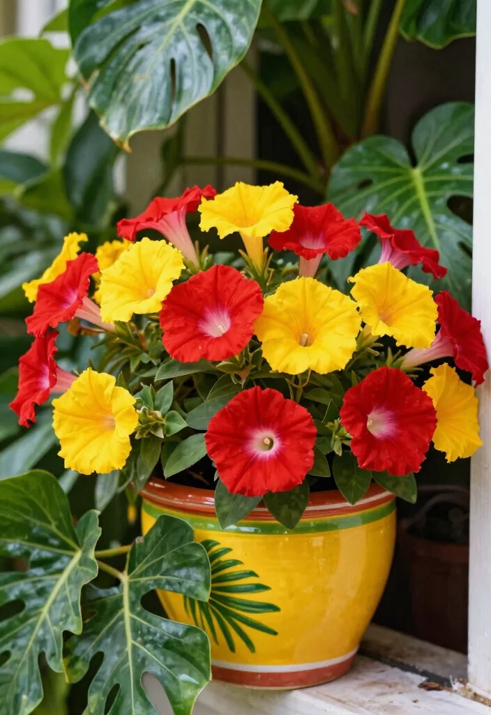 13 Beautiful Morning Glory Window Box Ideas Fast Growing 7. Tropical Vibes 0