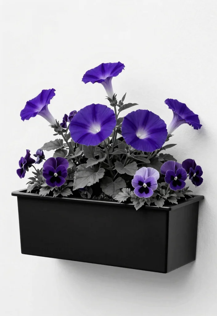 13 Beautiful Morning Glory Window Box Ideas Fast Growing 9. Bold Monochrome 0