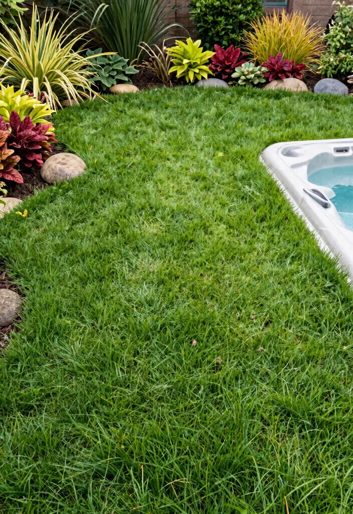 13 Best Spa Tub Flooring Ideas for Safety and Style 13. Grass Pavers for a Unique Take 0