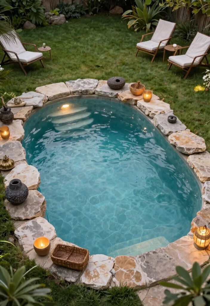 13 Brilliant 15 ft Elevated Ground Pool Ideas for Small Yards 3. Sunken Pool Effect 0