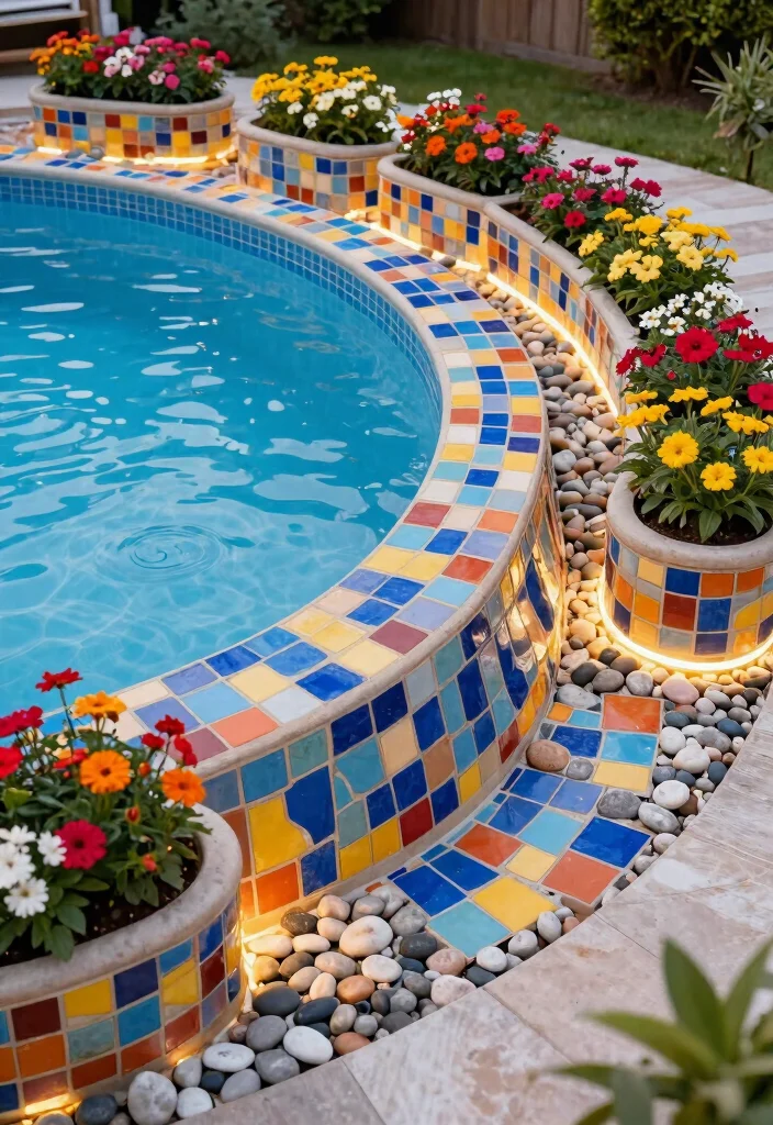 13 Brilliant 15 ft Elevated Ground Pool Ideas for Small Yards 6. Creative Pool Borders 0